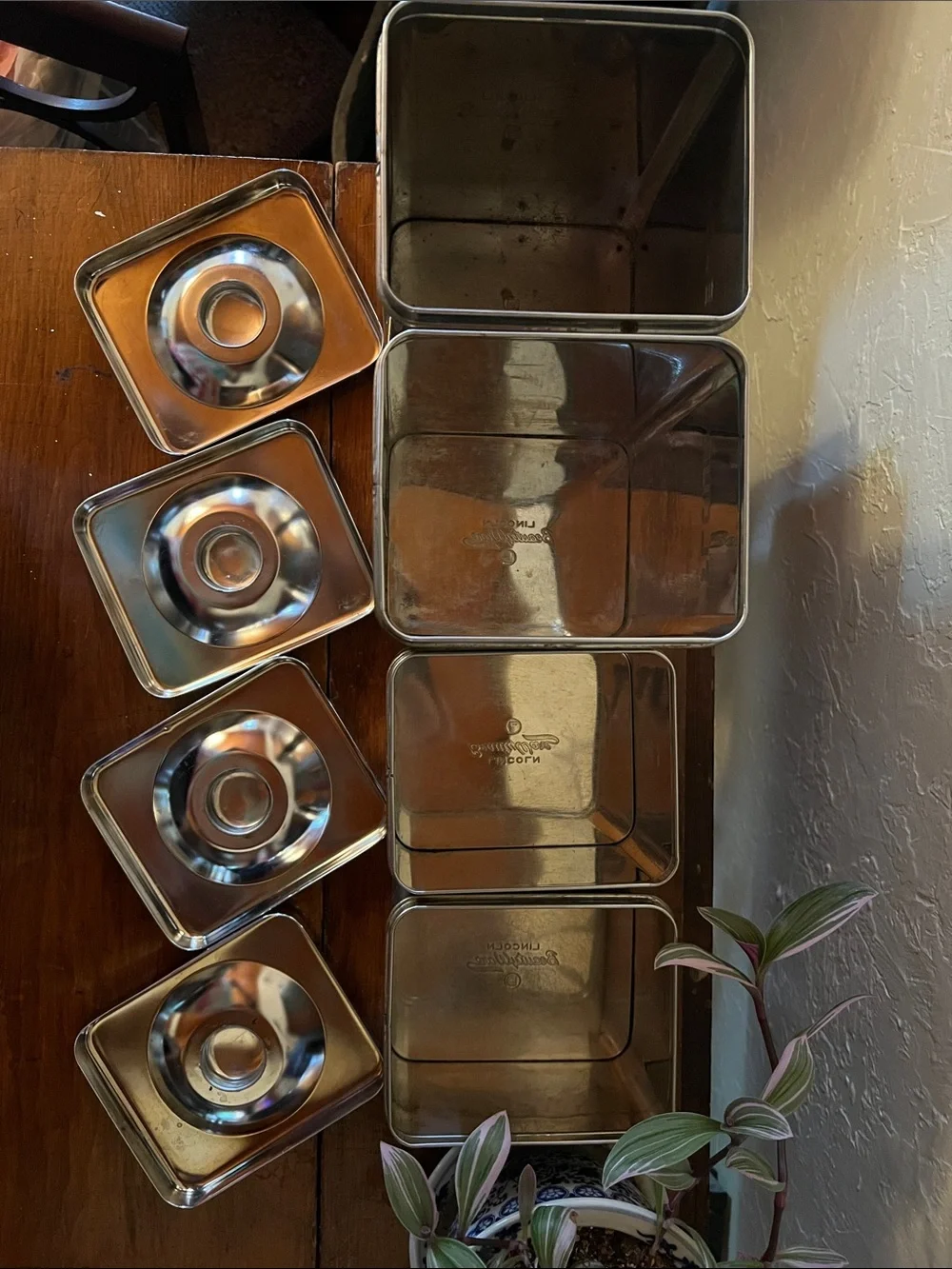 Stainless Steel Kitchen Storage Canister Set - Chrome